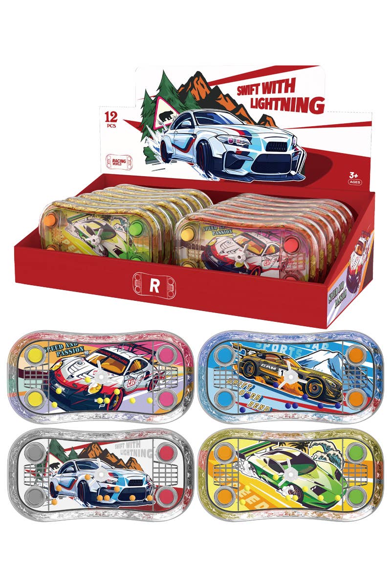 Two-Player Race Car Ring Toss Water Game