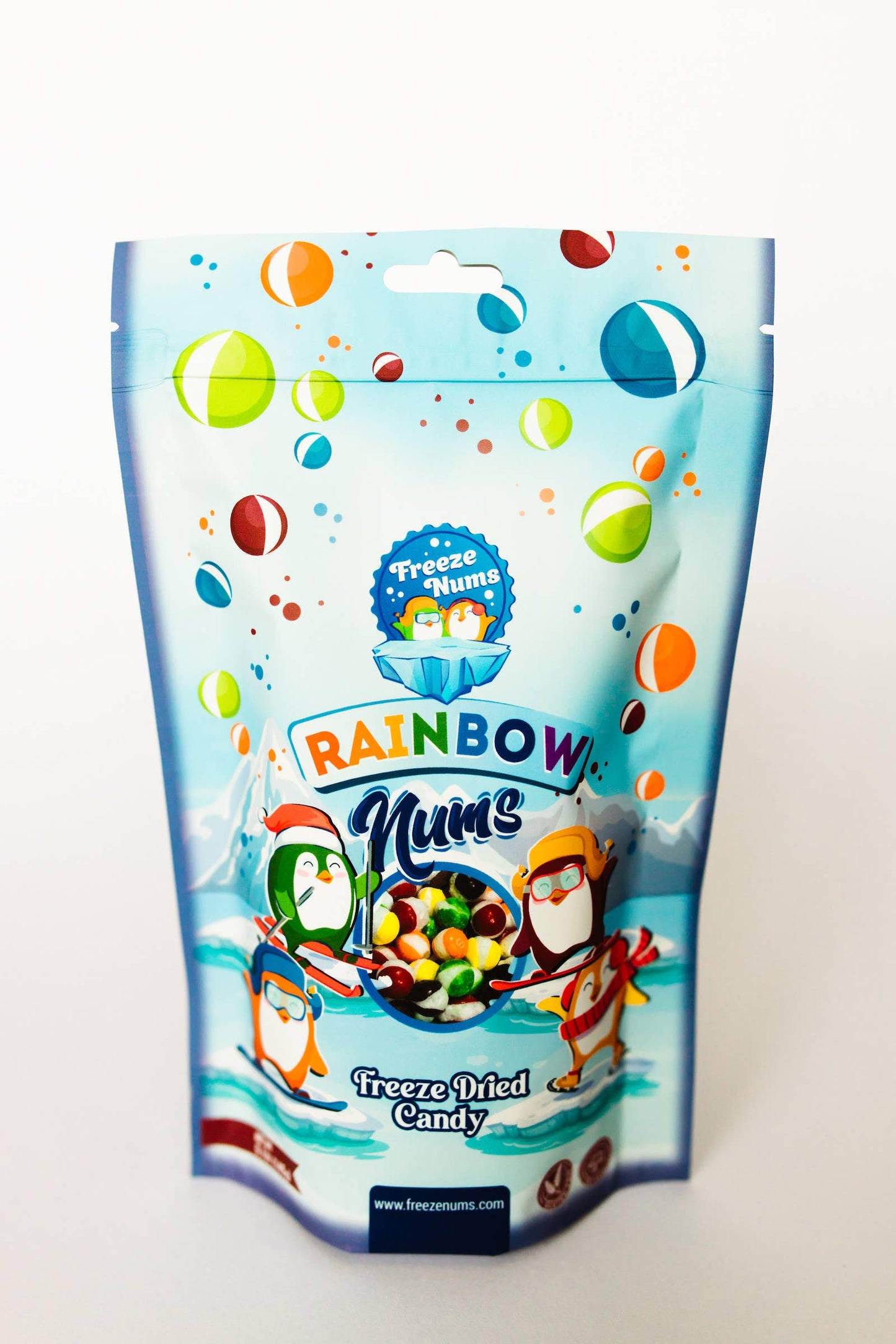 Freeze Nums Rainbow Nums Freeze Dried Candy, 5.1oz Bag, 12ct