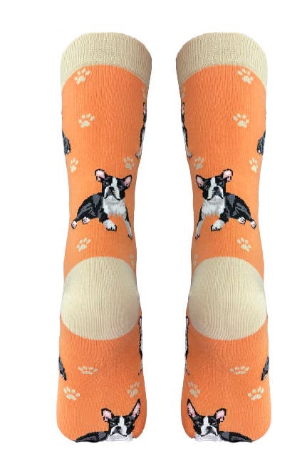 Boston Terrier - Unisex - Fun Novelty Crew Dog Socks
