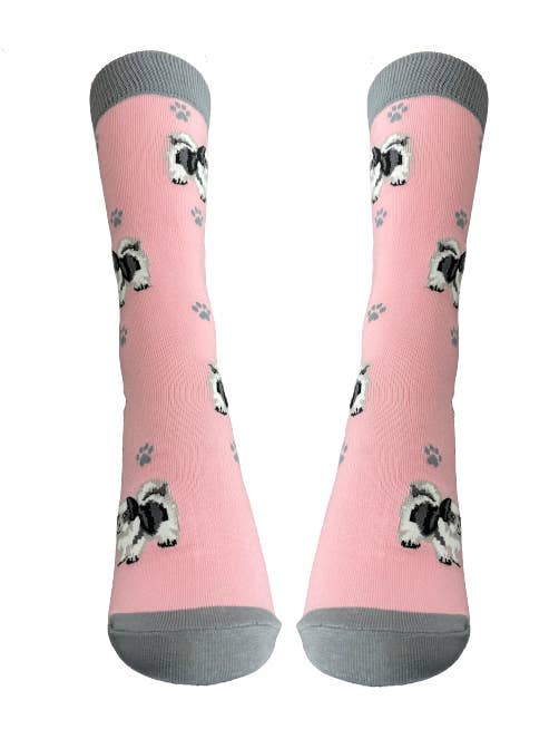 Black and White Shih Tzu - Unisex - Fun Novelty Dog Socks
