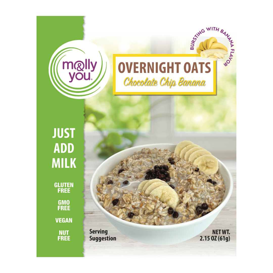 Gluten-Free Chocolate Chip Banana Overnight Oats