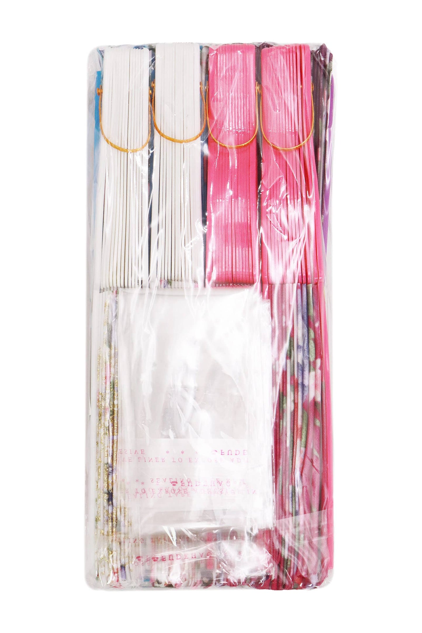 Colorful Floral Glittery Handheld Folding Fan