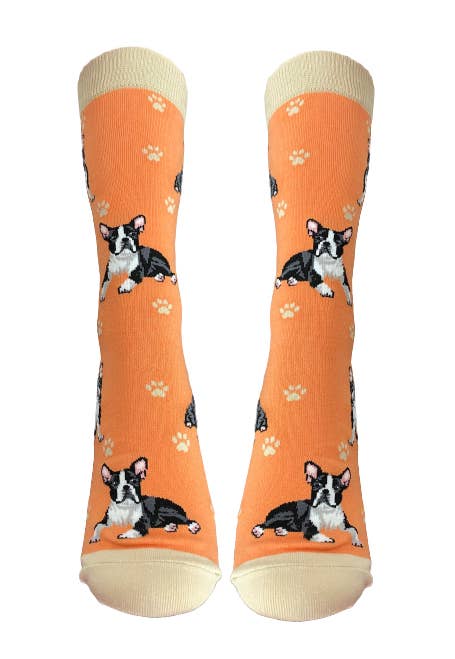 Boston Terrier - Unisex - Fun Novelty Crew Dog Socks