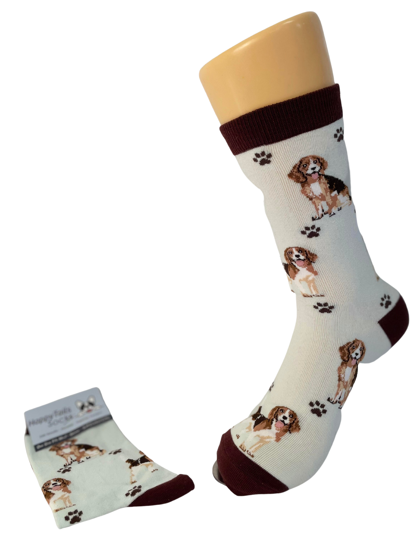 Beagle - Unisex - Fun Novelty Socks - Crew Dog Socks