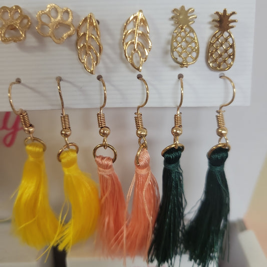 Fashion Earrings 6 pair