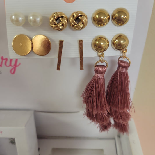 Fashion earrings 6 pair