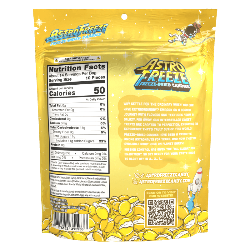 Astro Freeze, Lunar Lemons Freeze Dried Candy 5.29oz, 12ct