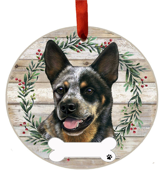 Australian Cattle Dog Ceramic Wreath Ornament