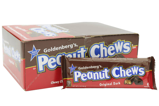 Goldenberg's Peanut Chews, Original Dark Chocolate,