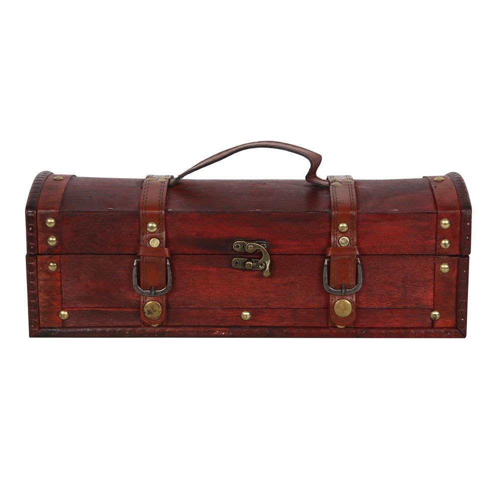 Long Antiqued Storage Trunk Treasure Chest