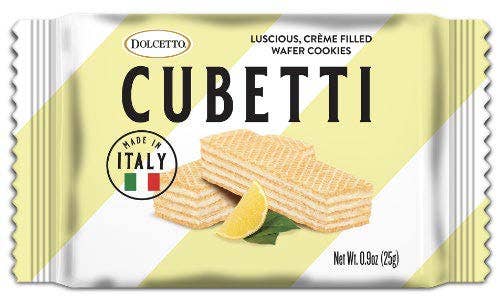 NEW! DOLCETTO CUBETTI LEMON WAFERS (20pk DISPLAY)