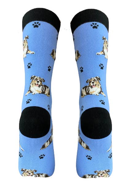 Australian Shepherd - Unisex - Fun Novelty Crew Dog Socks