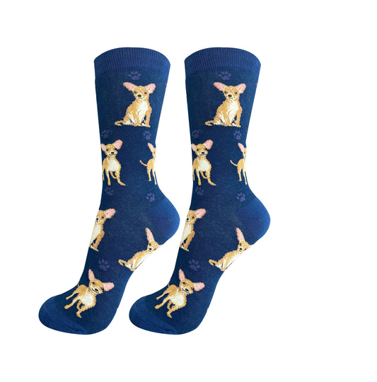 Tan Chihuahua Socks - Fun Novelty Dog Socks - Unisex