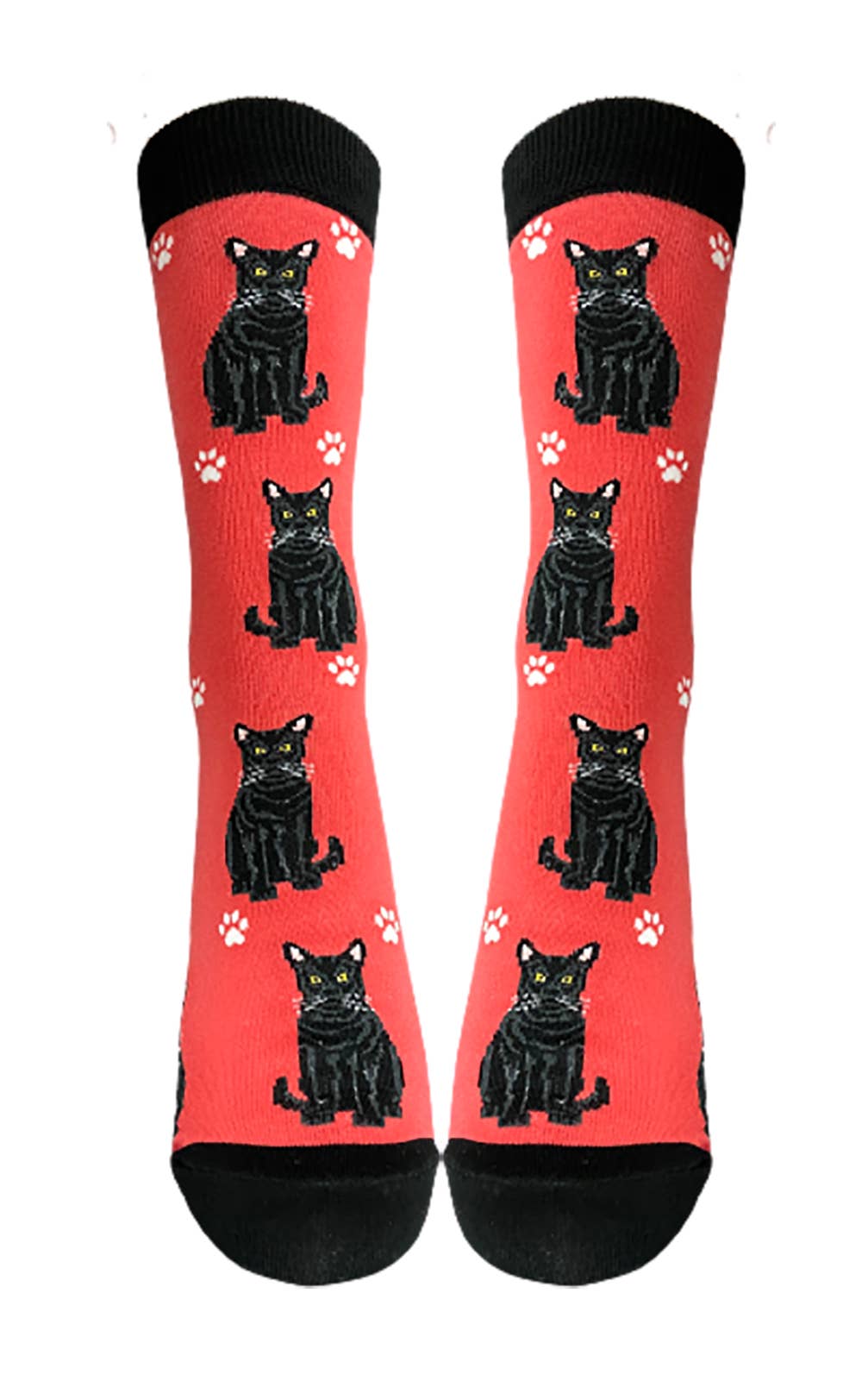 Black Cat   - Unisex - Fun Novelty Crew Socks