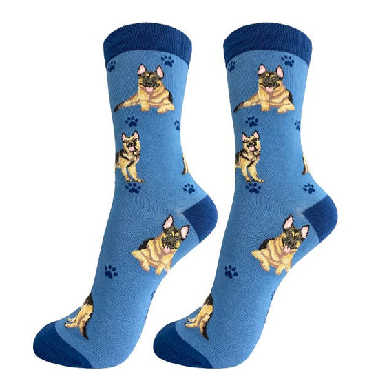 German Shepherd - Unisex - Fun Novelty Crew Dog Socks