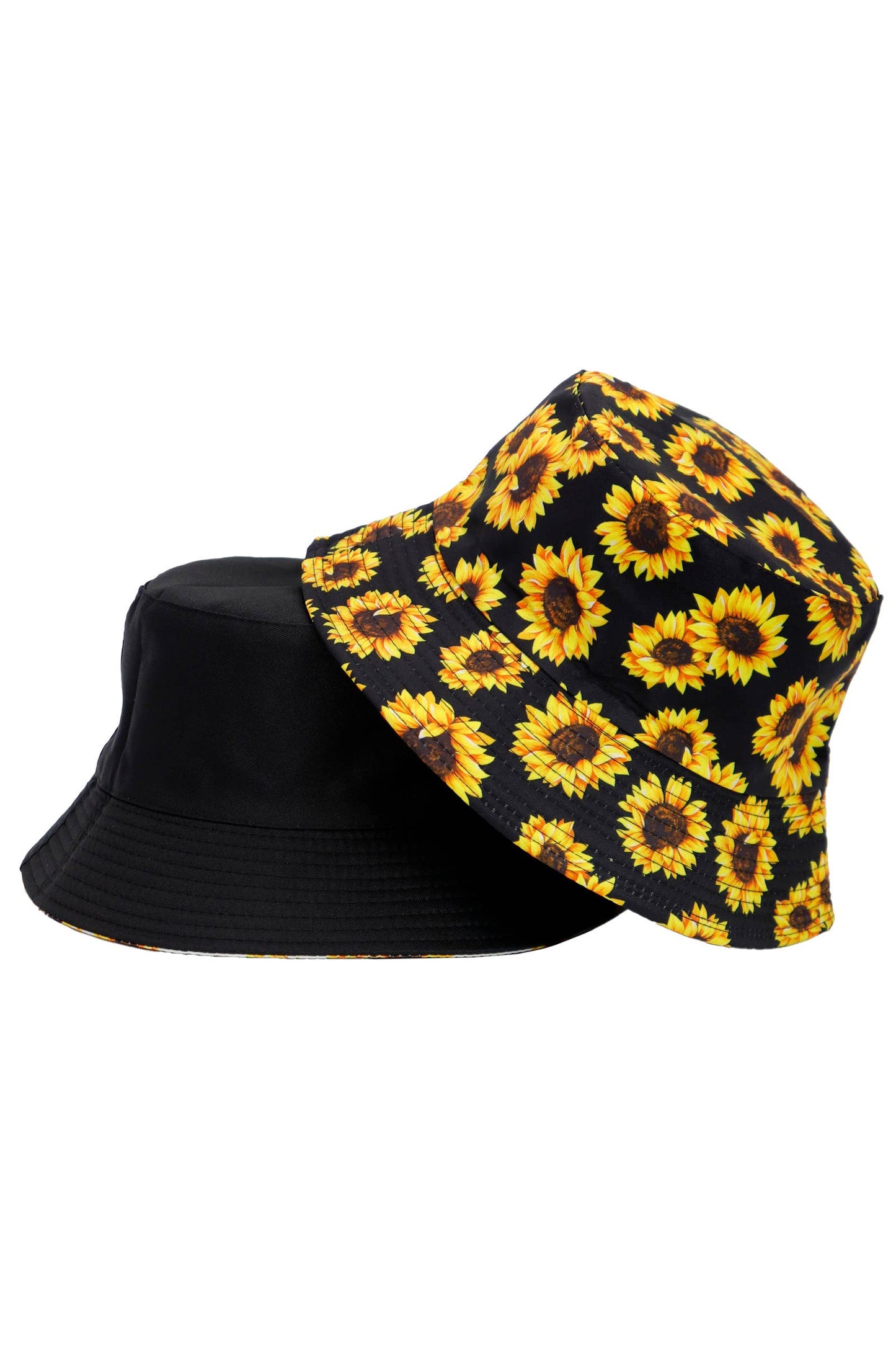 Sunflower Reversible Black Bottom Bucket Hat