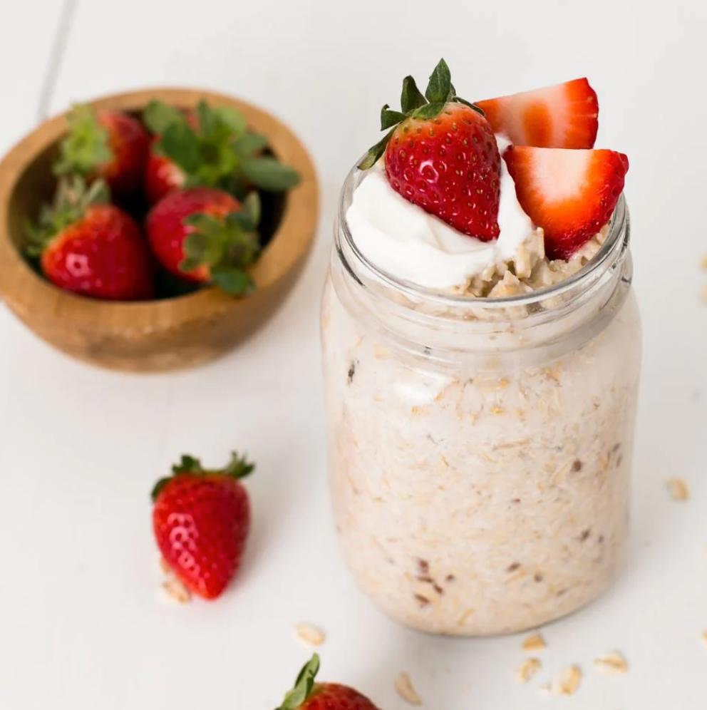 Gluten-Free Strawberry Shortcake Overnight Oats