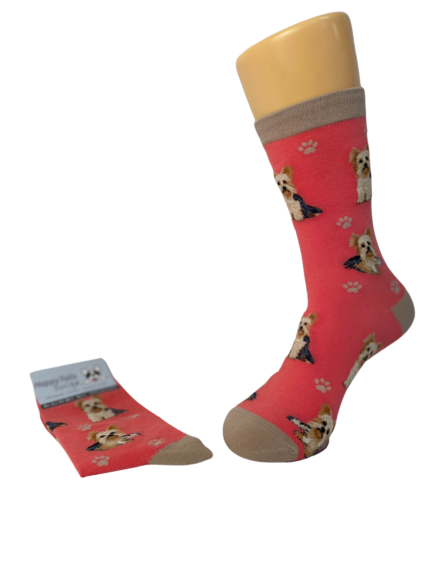 Yorkie Socks - Unisex - Fun Novelty Crew Dog Socks