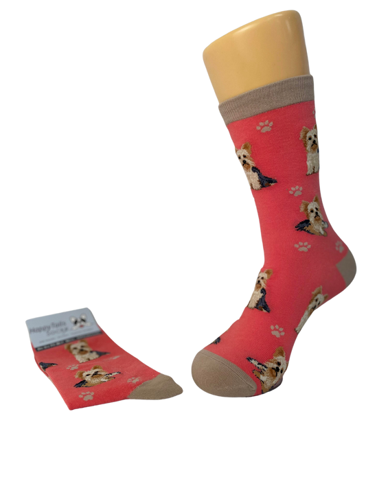 Yorkie Socks - Unisex - Fun Novelty Crew Dog Socks