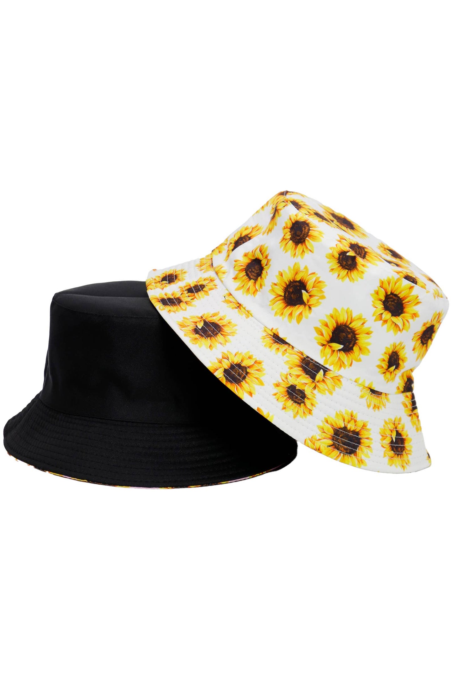 Sunflower Reversible Black Bottom Bucket Hat