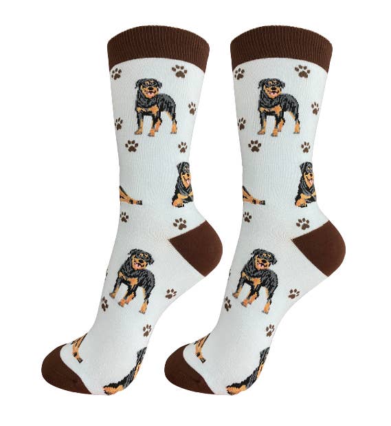 Rottweiler Dog Socks - Unisex - Fun Novelty Crew Dog Socks