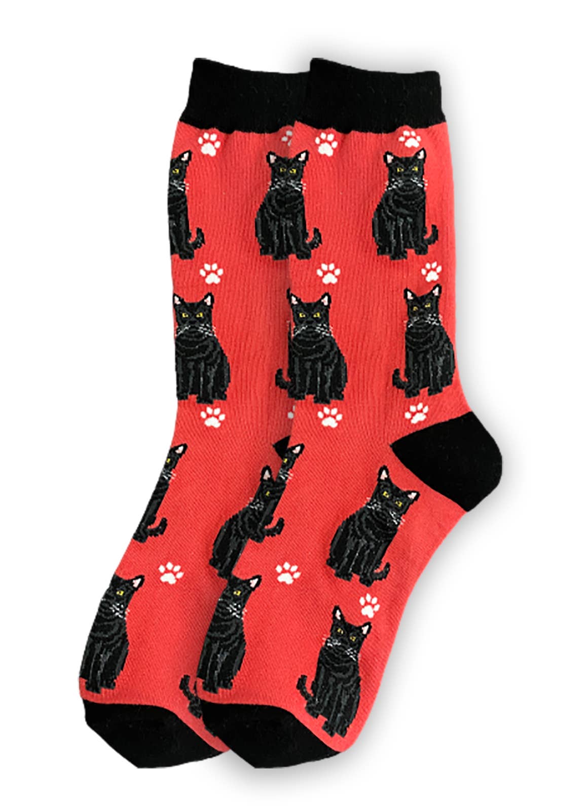 Black Cat   - Unisex - Fun Novelty Crew Socks