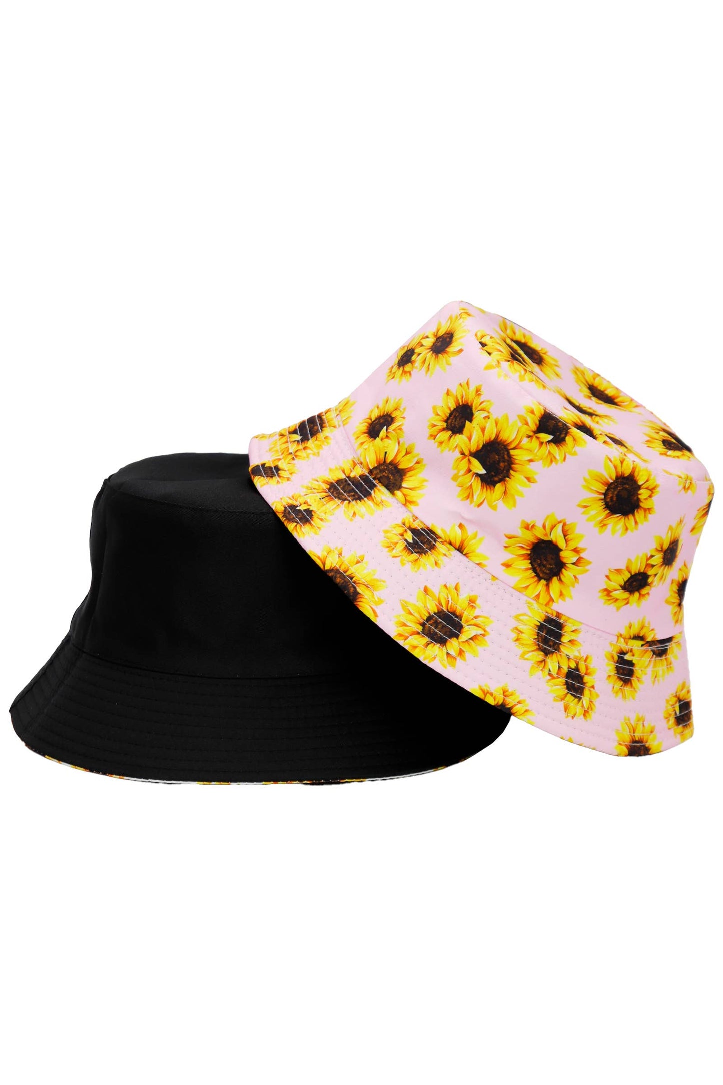 Sunflower Reversible Black Bottom Bucket Hat