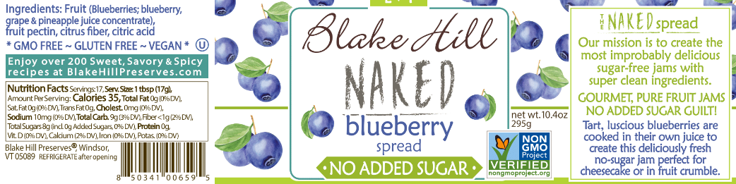 Naked Blueberry Spread - No Added Sugar