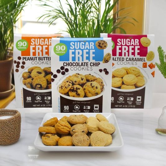 Sugar Free Cookies- Peanut Butter, Choc Chip, Salted Caramel