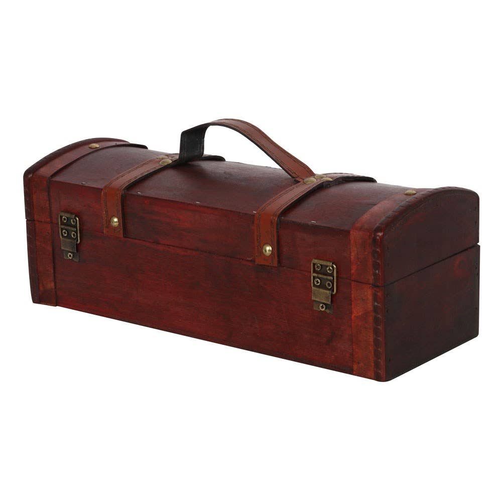 Long Antiqued Storage Trunk Treasure Chest