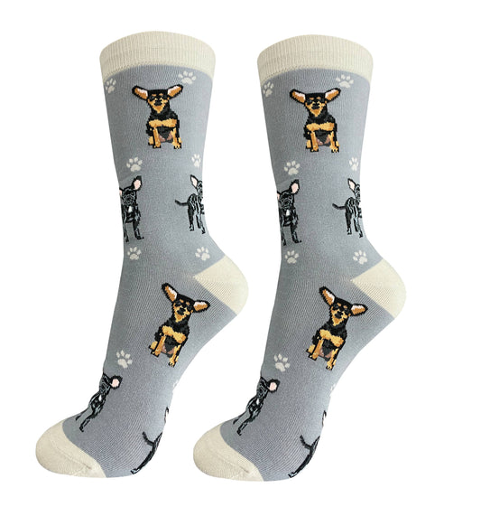 Black Chihuahua - Fun Novelty Dog Socks - Unisex