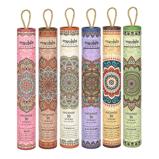 Mandala Incense Sticks in Tube with Holder